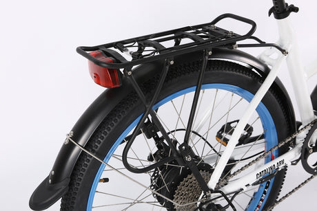 X-Treme Catalina 48V Electric Step-Through Beach Cruiser Bicycle 500W Rear Hub Motor 25 mph 48V 10.4Ah LiFePO4 Battery