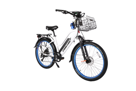 X-Treme Catalina 48V Electric Step-Through Beach Cruiser Bicycle 500W Rear Hub Motor 25 mph 48V 10.4Ah LiFePO4 Battery