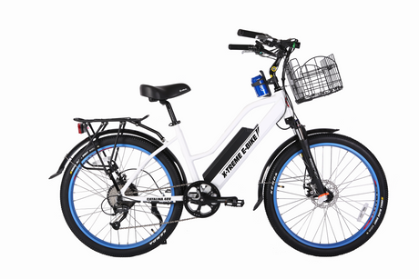 X-Treme Catalina 48V Electric Step-Through Beach Cruiser Bicycle 500W Rear Hub Motor 25 mph 48V 10.4Ah LiFePO4 Battery