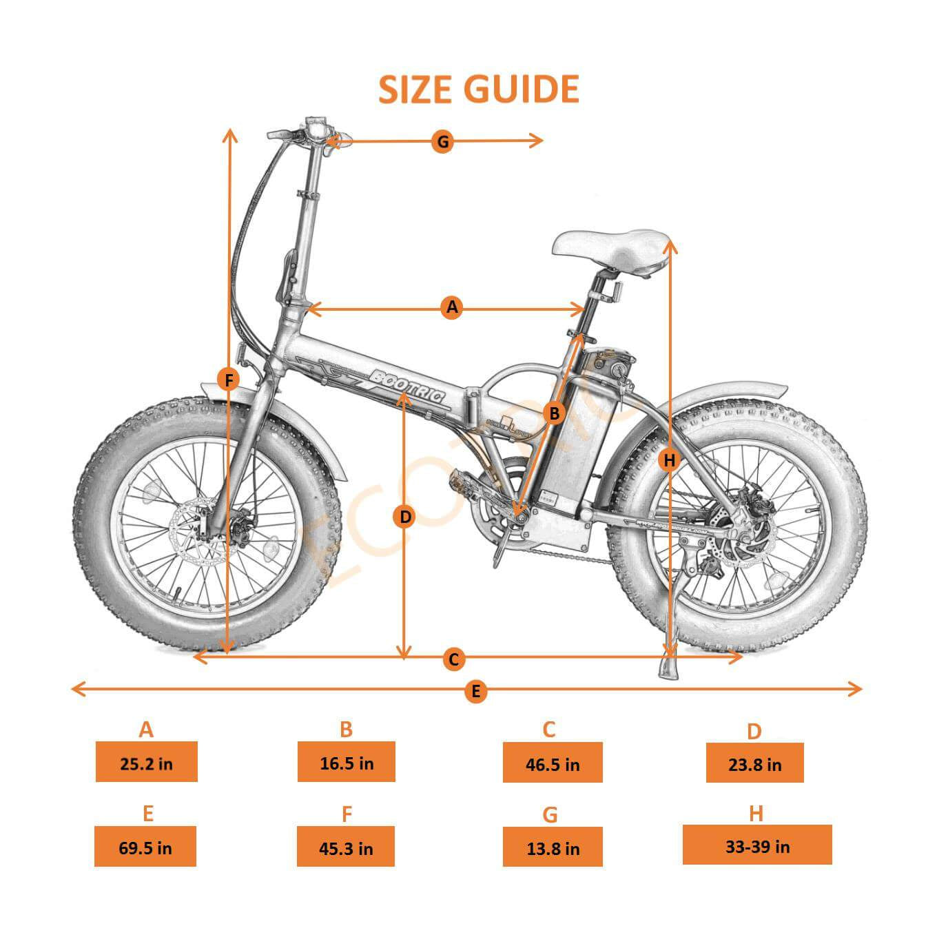 Ecotric 48V Fat Tire Portable Folding Electric Bike w/ LCD Display