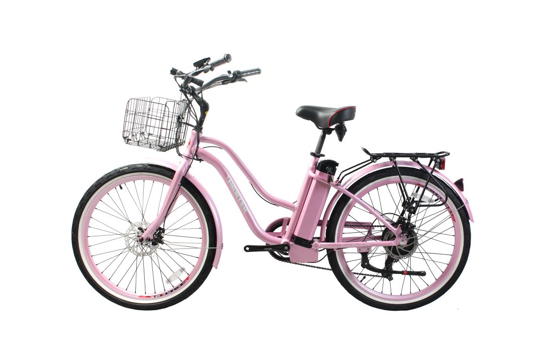 X-Treme Malibu Elite Max 36V Beach Cruiser Electric Bike 350W Rear Hub Motor 20 mph 36V 10Ah LiFePO4 Battery