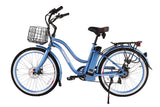 X-Treme Malibu Elite Max 36V Beach Cruiser Electric Bike 350W Rear Hub Motor 20 mph 36V 10Ah LiFePO4 Battery