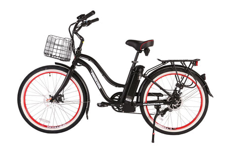 X-Treme Malibu Elite Max 36V Beach Cruiser Electric Bike 350W Rear Hub Motor 20 mph 36V 10Ah LiFePO4 Battery
