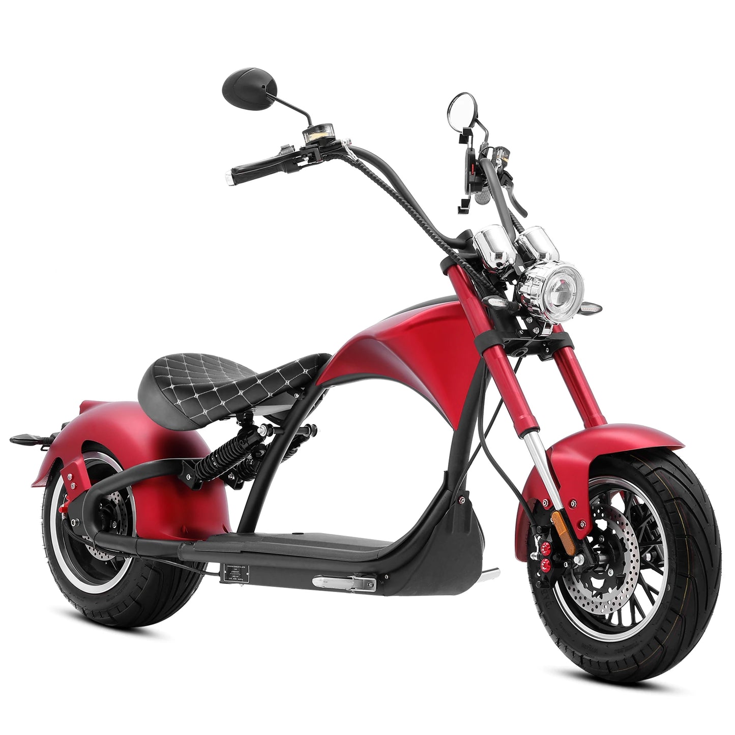 M1P Fat Tire Electric Citycoco Scooter - Matte Red
