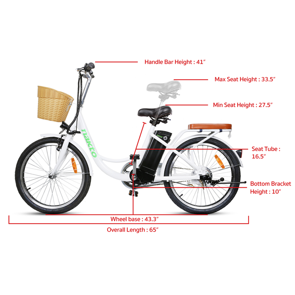 Nakto Elegance White Bike | Electric Bike | Bike Lover USA