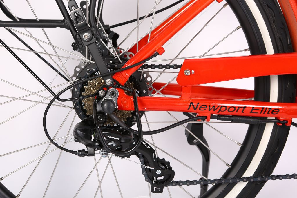 X-Treme Newport Elite Max 36V Beach Cruiser Electric Bike 350W Rear Hub Motor Up to 20 mph 36V 10Ah LiFePO4 Battery
