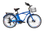 X-Treme Newport Elite Max 36V Beach Cruiser Electric Bike 350W Rear Hub Motor Up to 20 mph 36V 10Ah LiFePO4 Battery