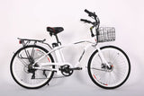 X-Treme Newport Elite Max 36V Beach Cruiser Electric Bike 350W Rear Hub Motor Up to 20 mph 36V 10Ah LiFePO4 Battery