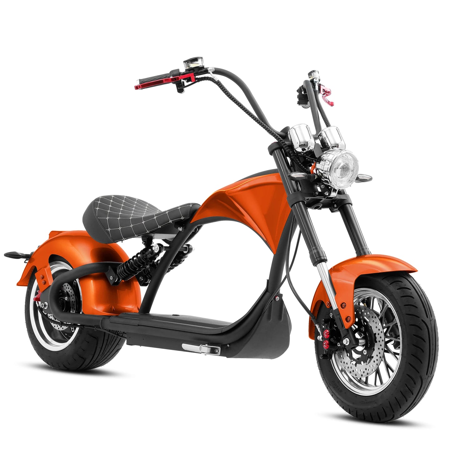 M1P Fat Tire Electric Citycoco Scooter - Orange