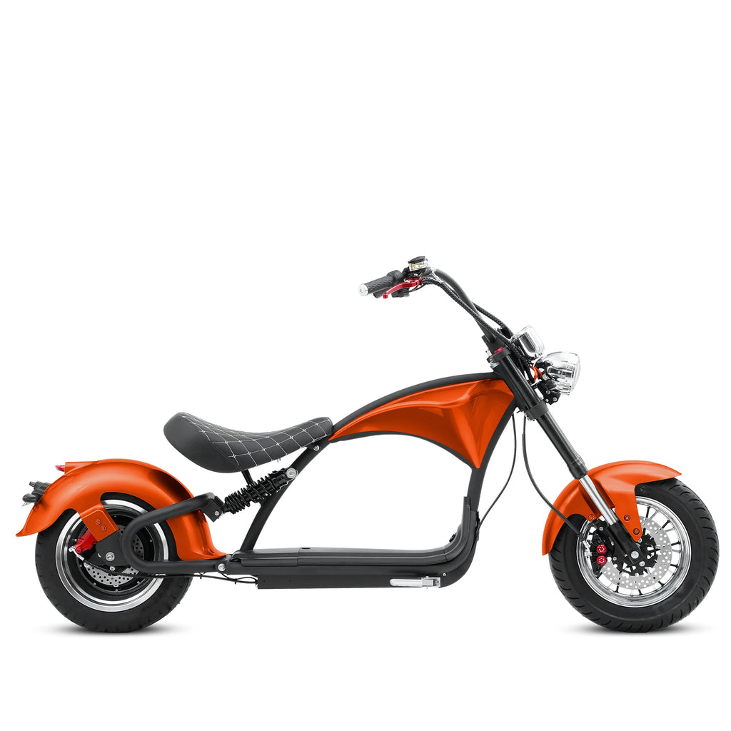 M1P Fat Tire Electric Citycoco Scooter - Orange