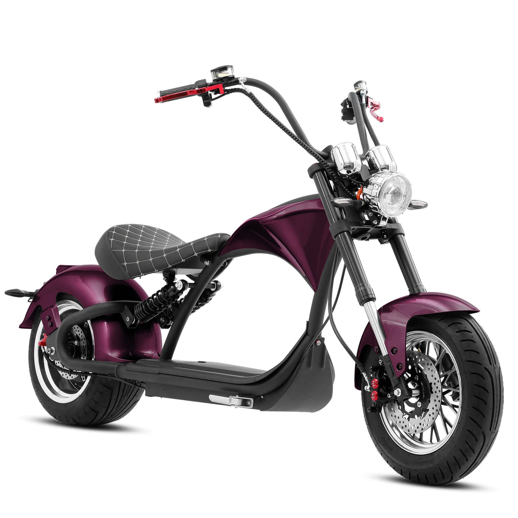 M1P Fat Tire Electric Citycoco Scooter - Purple