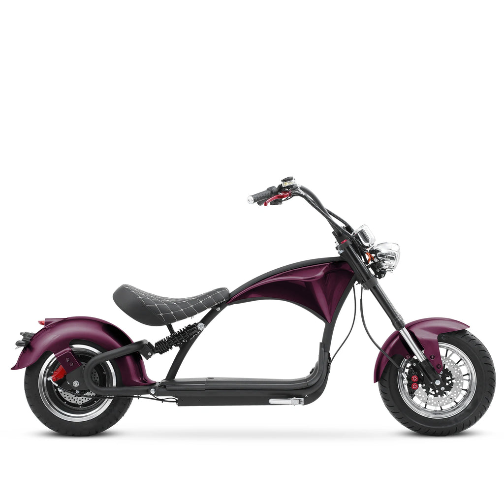 M1P Fat Tire Electric Citycoco Scooter - Purple