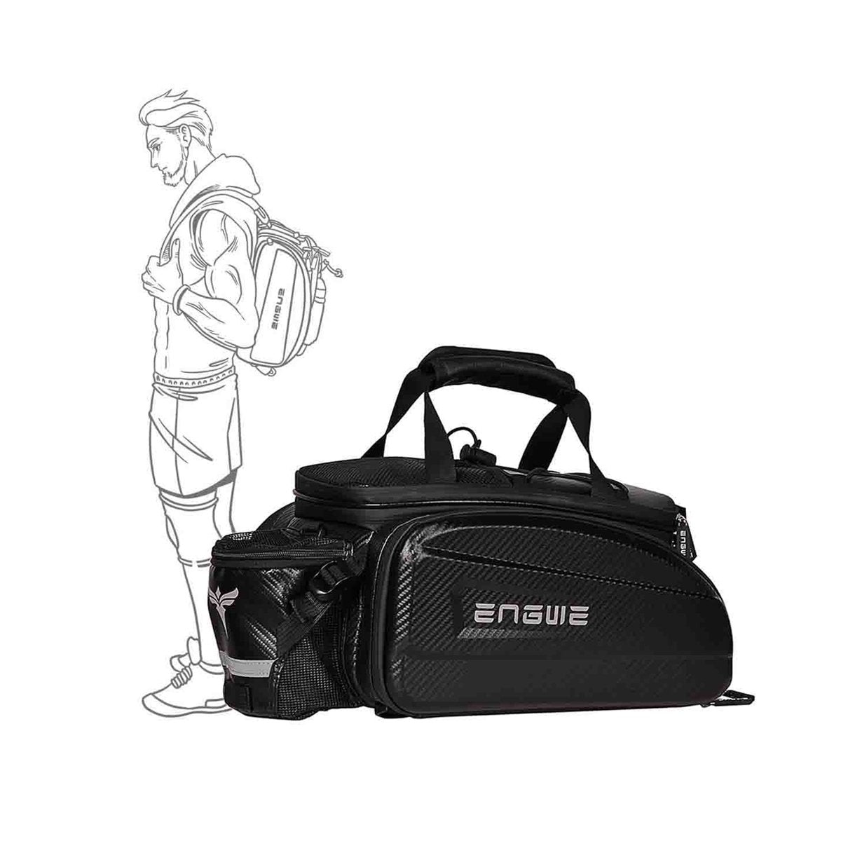 ENGWE Waterproof Bike Rack Bag With 35L Large Capacity