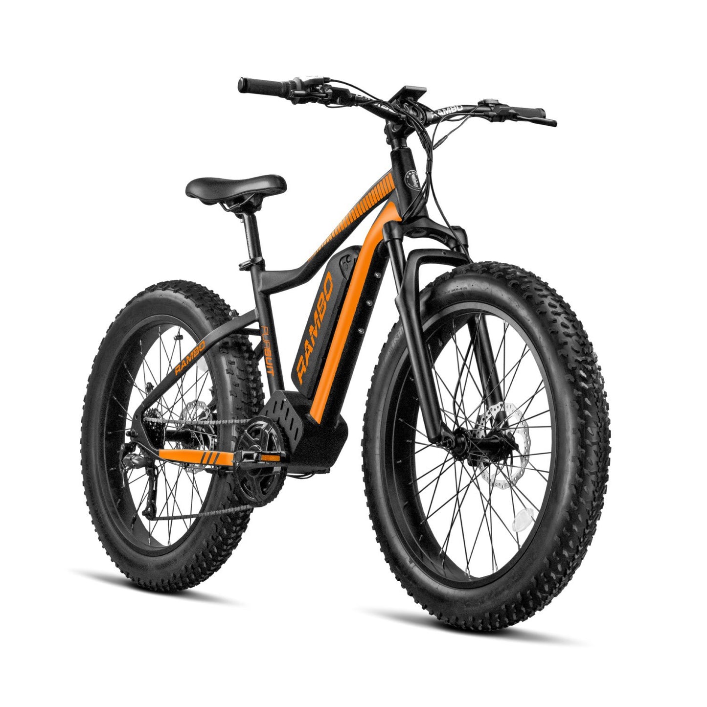 Rambo Bikes - THE PURSUIT 750W 26" - Matte Black / Orange