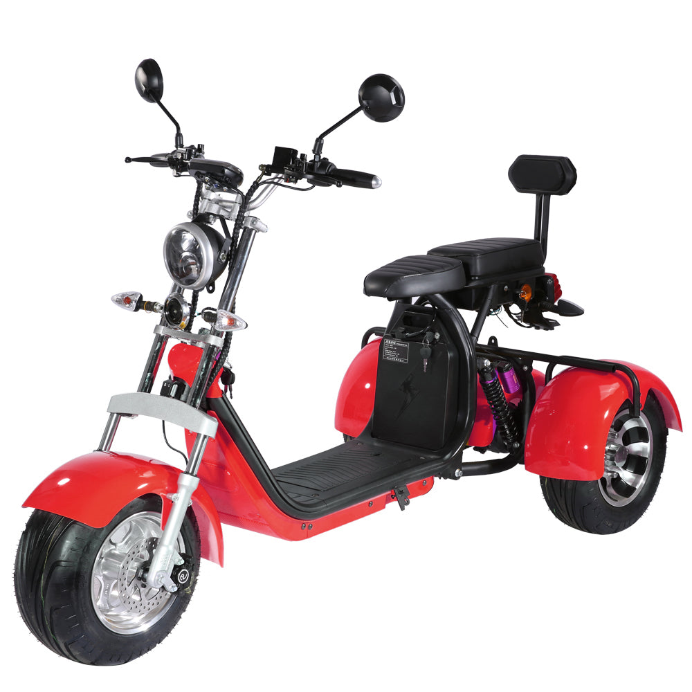 CP3 Trik 2000w Electric Three Wheel Scooter - Red