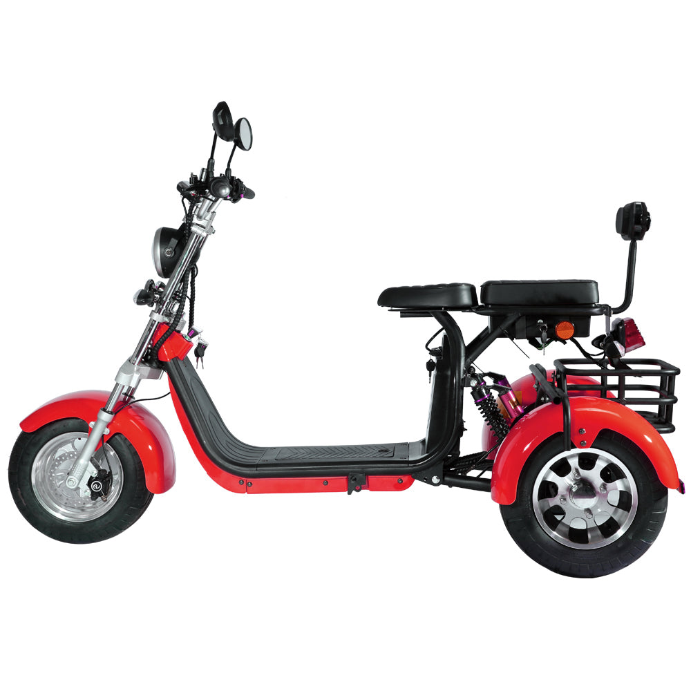 CP3 Trik 2000w Electric Three Wheel Scooter - Red