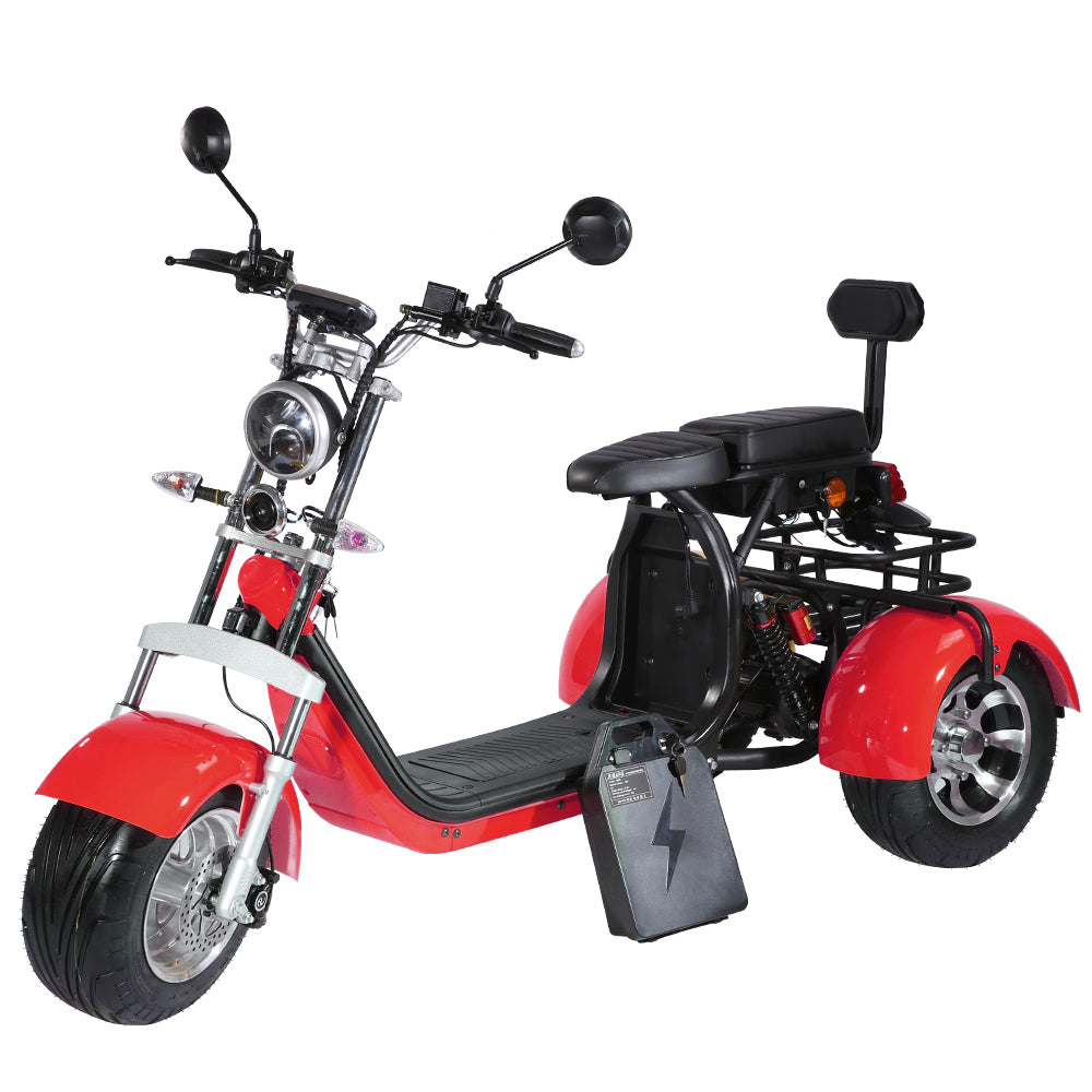 CP3 Trik 2000w Electric Three Wheel Scooter - Red