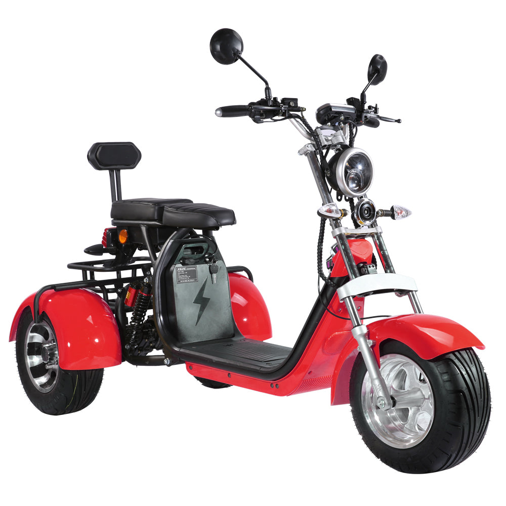 CP3 Trik 2000w Electric Three Wheel Scooter - Red