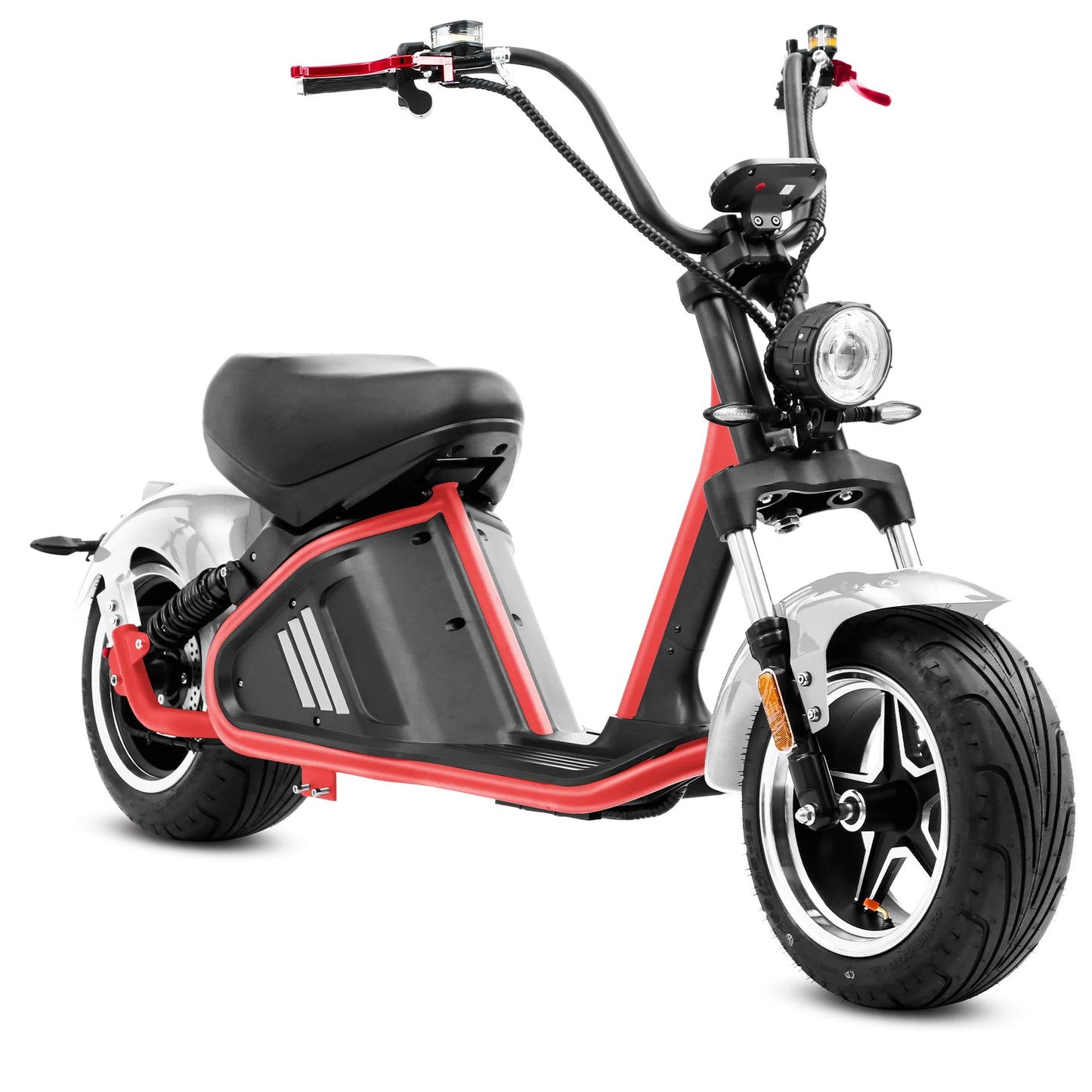 M2 Big Wheel 3000W 40Ah Electric Scooter - Red Silver
