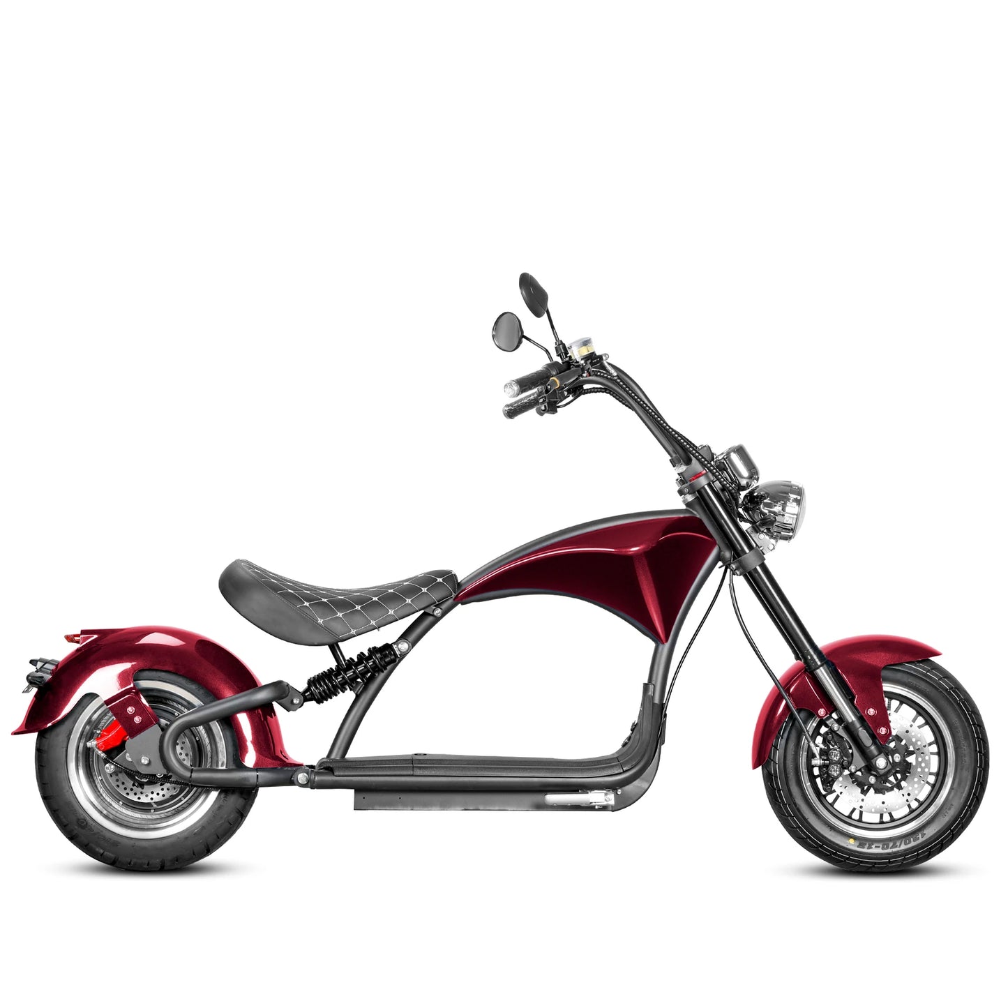 M1P Fat Tire Electric Citycoco Scooter - Red Wine
