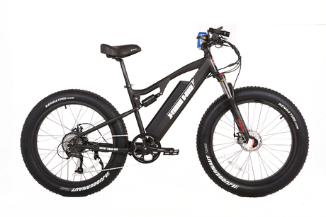 X-Treme Rocky Road 48V 17Ah Fat Tire Electric Mountain Bicycle 500W Rear Hub Motor 25 mph LiFePO4 Battery