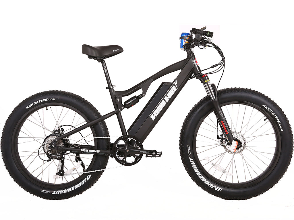 X-Treme Rocky Road 48 Volt 10 Amp Fat Tire Electric Mountain Bicycle-Black
