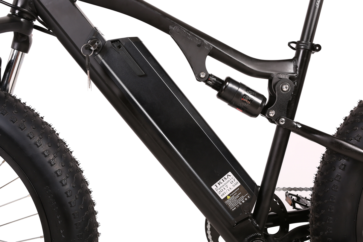 X-Treme Rocky Road 48V 17Ah Fat Tire Electric Mountain Bicycle 500W Rear Hub Motor 25 mph LiFePO4 Battery