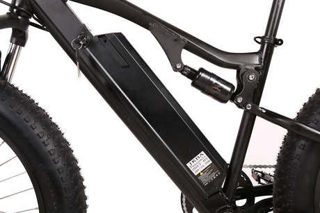 X-Treme Rocky Road 48V 17Ah Fat Tire Electric Mountain Bicycle 500W Rear Hub Motor 25 mph LiFePO4 Battery