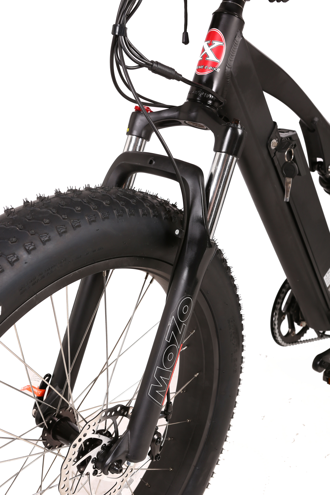 X-Treme Rocky Road 48V 17Ah Fat Tire Electric Mountain Bicycle 500W Rear Hub Motor 25 mph LiFePO4 Battery