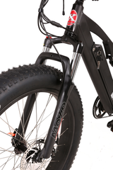 X-Treme Rocky Road 48V 17Ah Fat Tire Electric Mountain Bicycle 500W Rear Hub Motor 25 mph LiFePO4 Battery