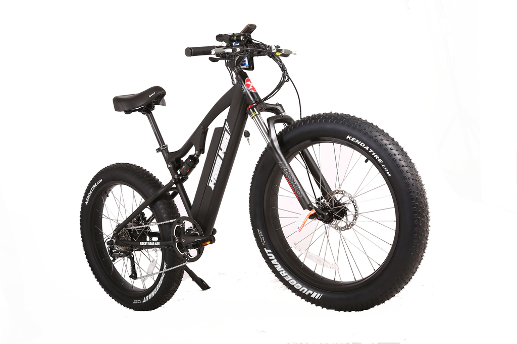 X-Treme Rocky Road 48 Volt 17 Amp Fat Tire Electric Mountain Bicycle-Black