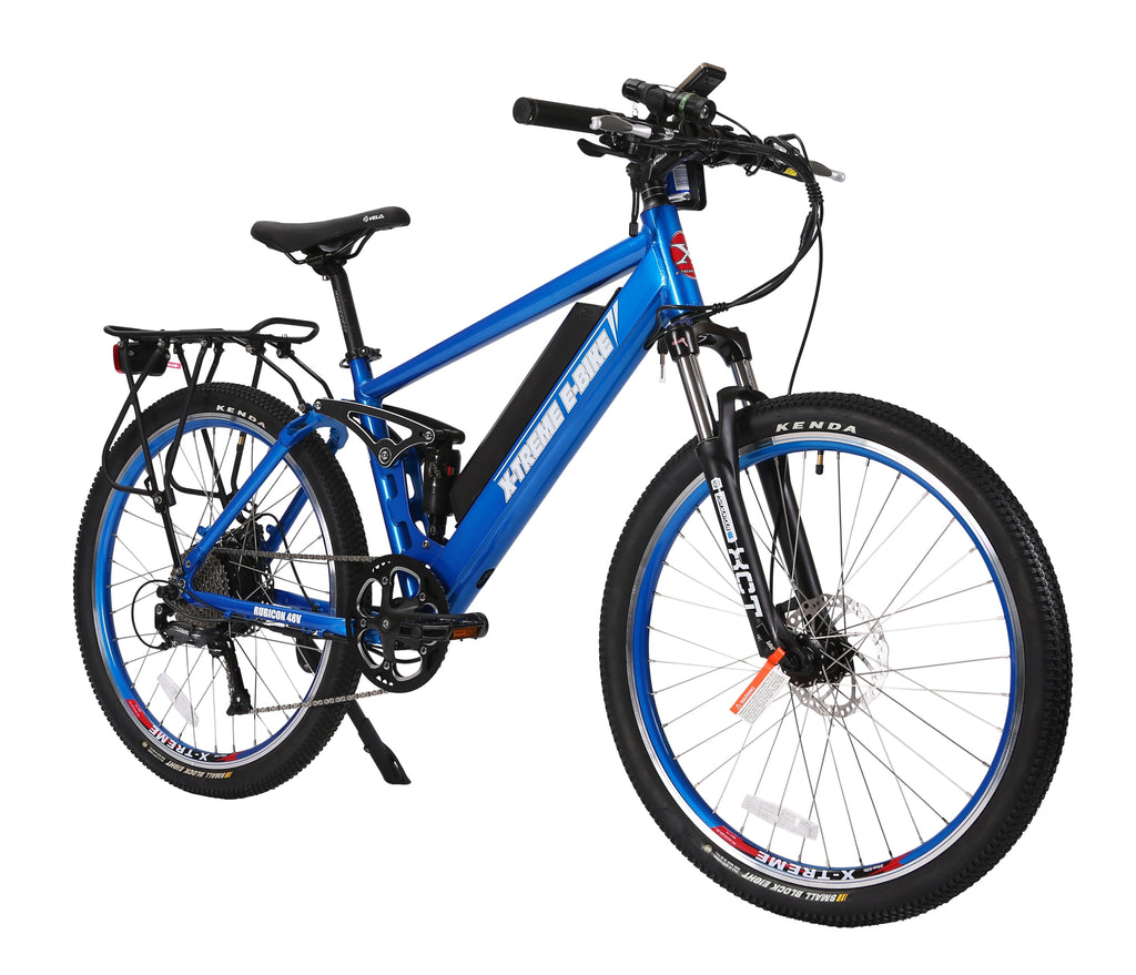 X-Treme Rubicon 48 Volt Electric Mountain Bicycle-Metallic Blue