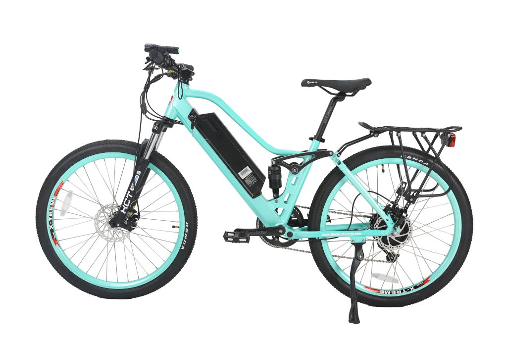 X-Treme Sedona 48 Volt Electric Step-Through Mountain Bicycle-Mint Green