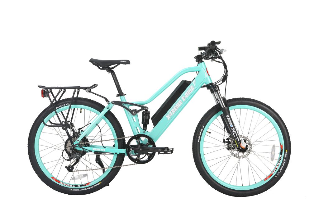 X-Treme Sedona 48 Volt Electric Step-Through Mountain Bicycle-Mint Green