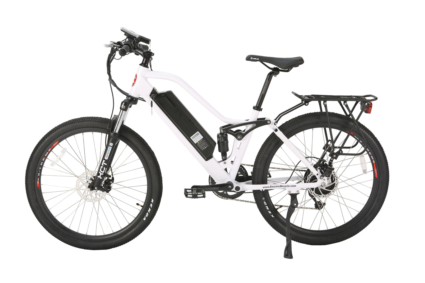 X-Treme Sedona 48 Volt Electric Step-Through Mountain Bicycle-Metallic White