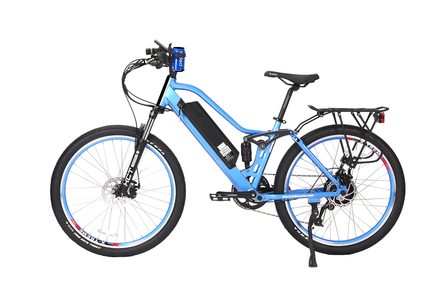 X-Treme Sedona 48 Volt Electric Step-Through Mountain Bicycle-Baby Blue