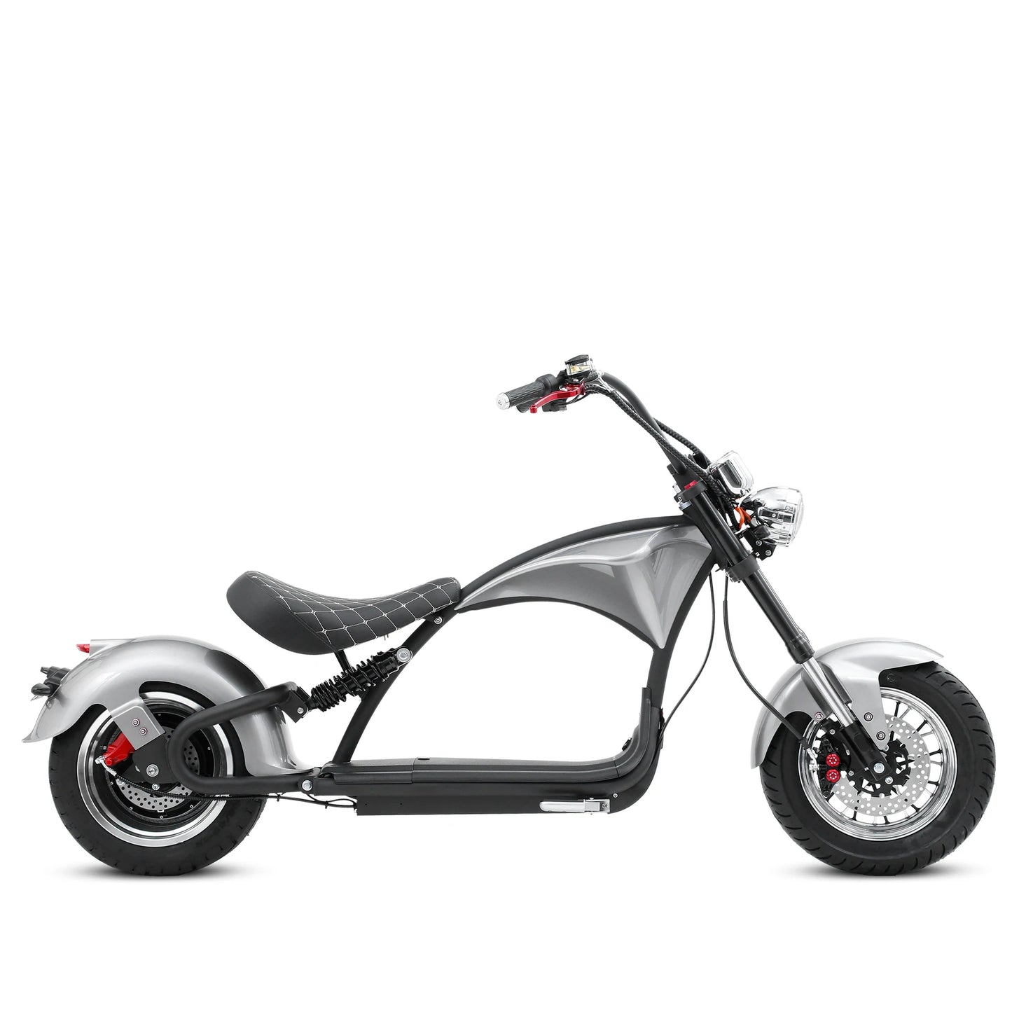 M1P Fat Tire Electric Citycoco Scooter - Silver