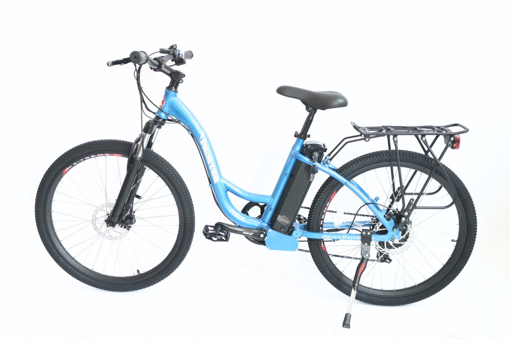 X-Treme TC-36 Electric 36 Volt Step-Through Mountain Bike-Baby Blue