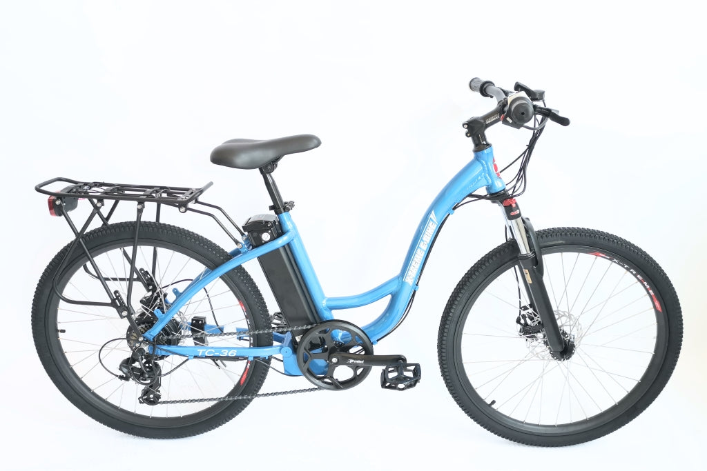 X-Treme TC-36 Electric 36 Volt Step-Through Mountain Bike-Baby Blue