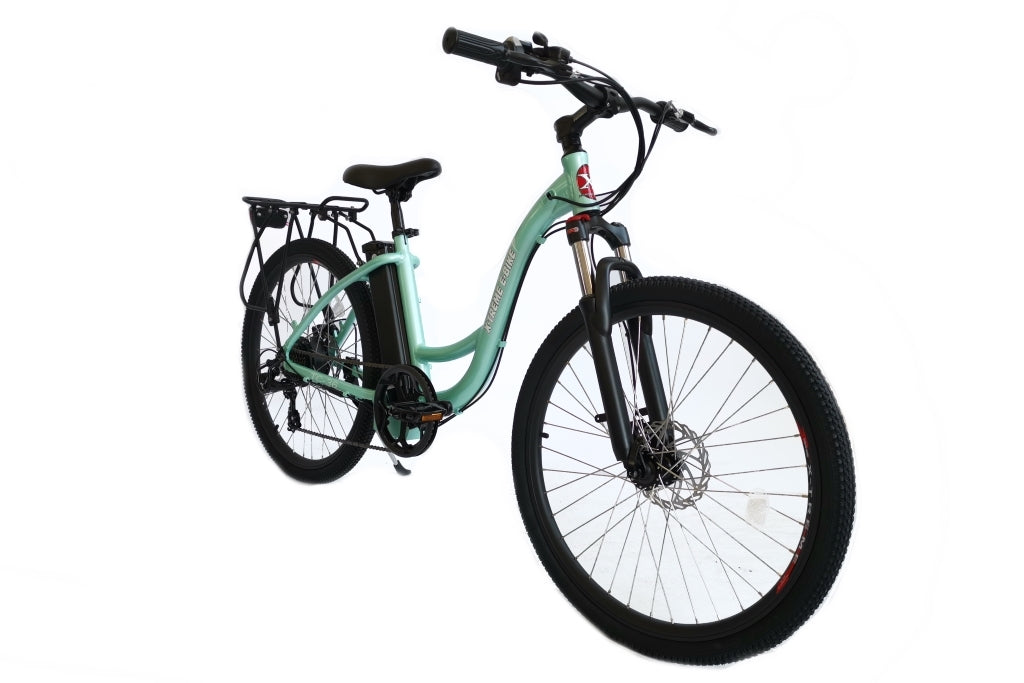 X-Treme TC-36 Electric 36 Volt Step-Through Mountain Bike-Mint Green