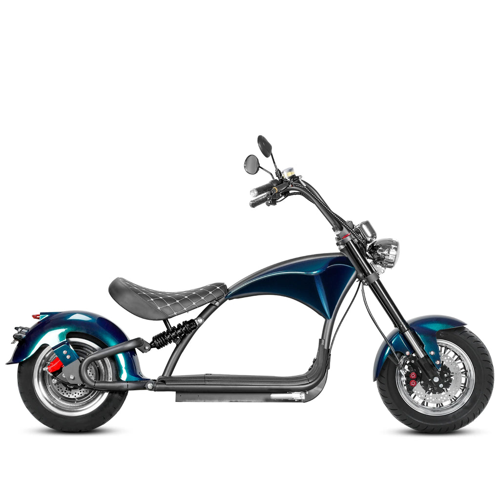 M1P Fat Tire Electric Citycoco Scooter - Turquoise