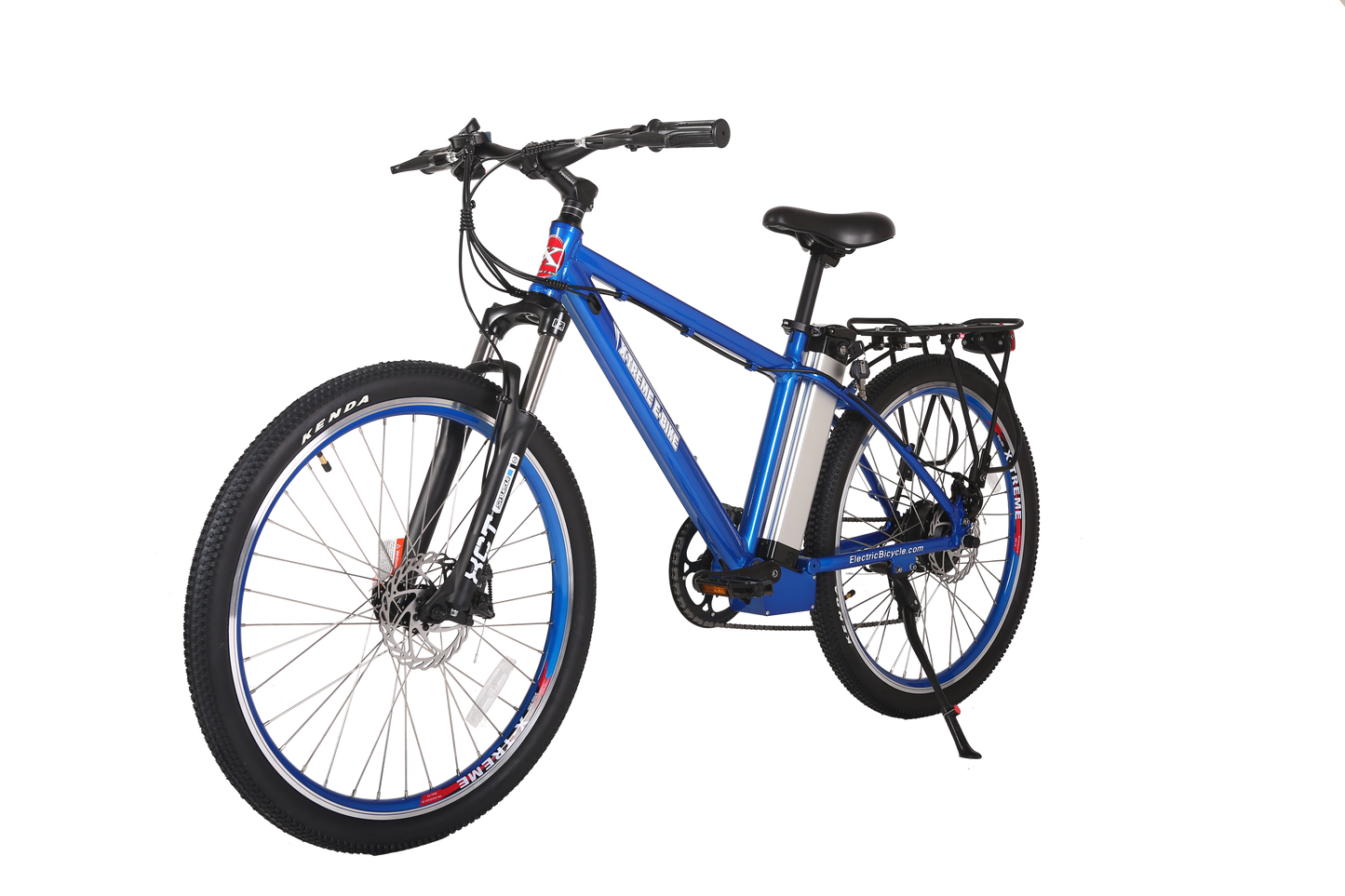 X-Treme Trail Maker Elite 24 Volt Electric Mountain Bike-Metallic Blue