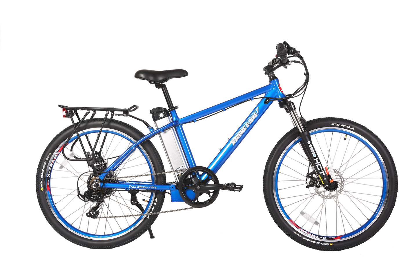 X-Treme Trail Maker Elite 24 Volt Electric Mountain Bike-Metallic Blue