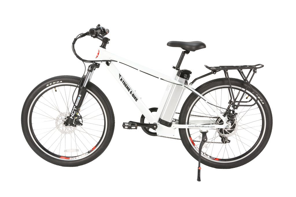 X-Treme Trail Maker Elite 24 Volt Electric Mountain Bike-WHITE