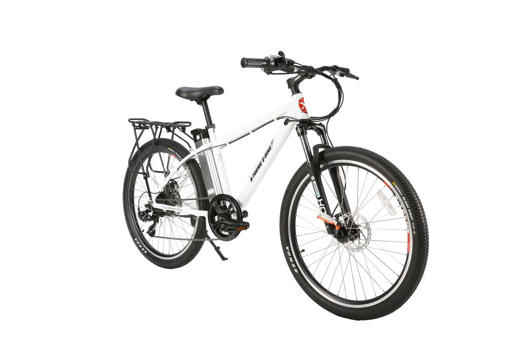 X-Treme Trail Maker Elite 24 Volt Electric Mountain Bike-WHITE