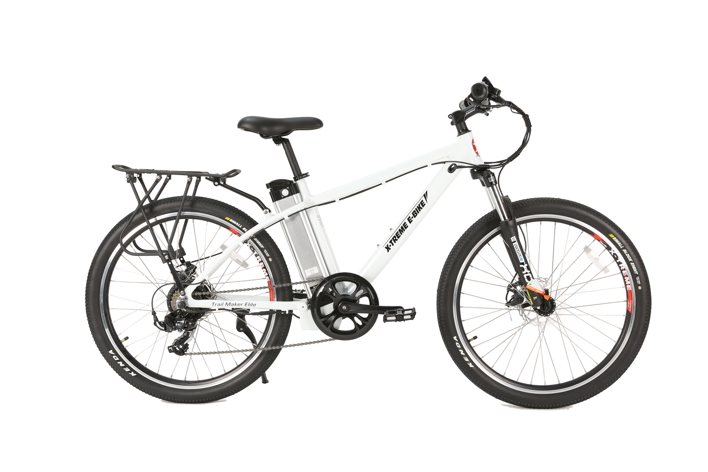 X-Treme Trail Maker Elite 24 Volt Electric Mountain Bike-White