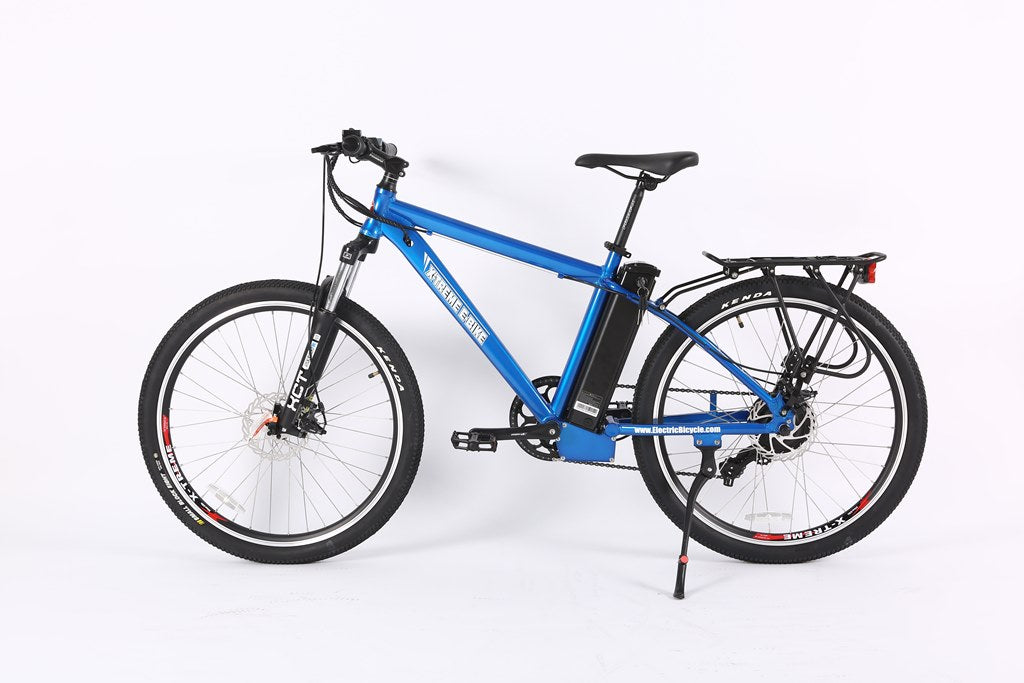 X-Treme Trail Maker Elite Max 36 Volt Electric Mountain Bike-Metallic Blue