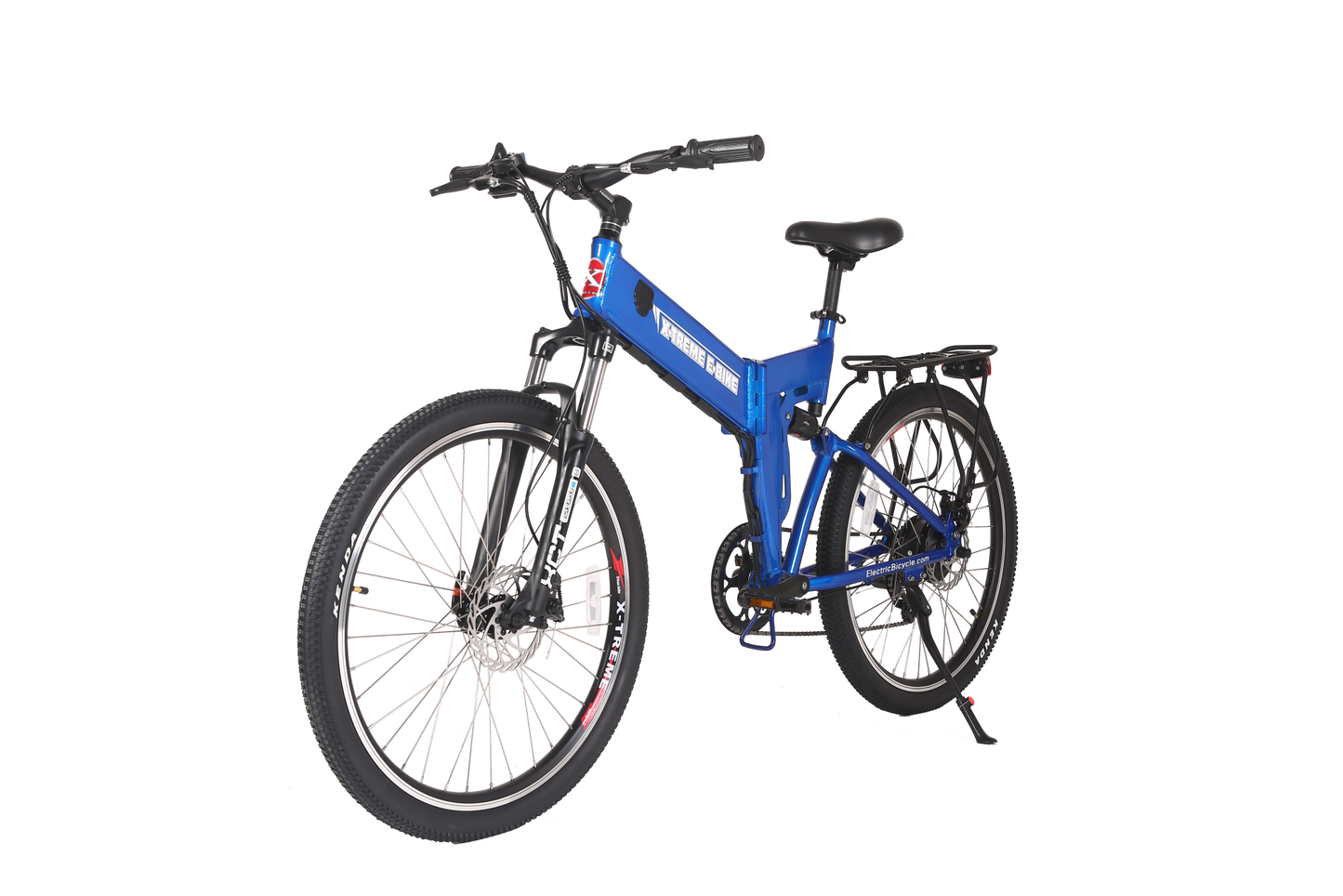X-Treme X-Cursion Elite 24 Volt Electric Folding Mountain Bicycle - Metallic Blue