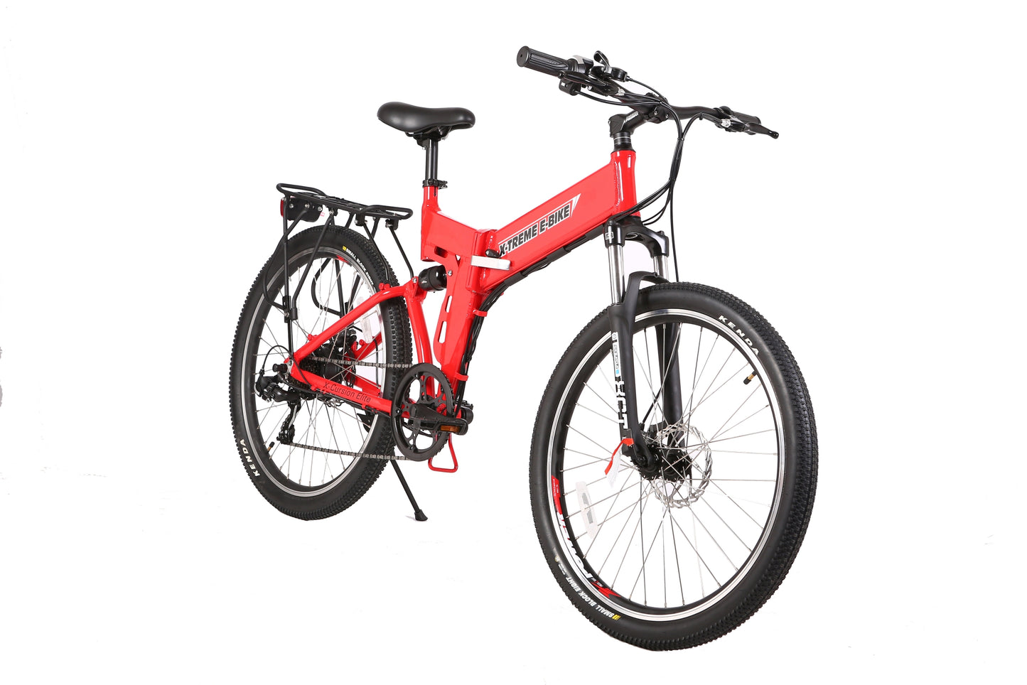 X-Treme X-Cursion Elite 24 Volt Electric Folding Mountain Bicycle - Metallic Red