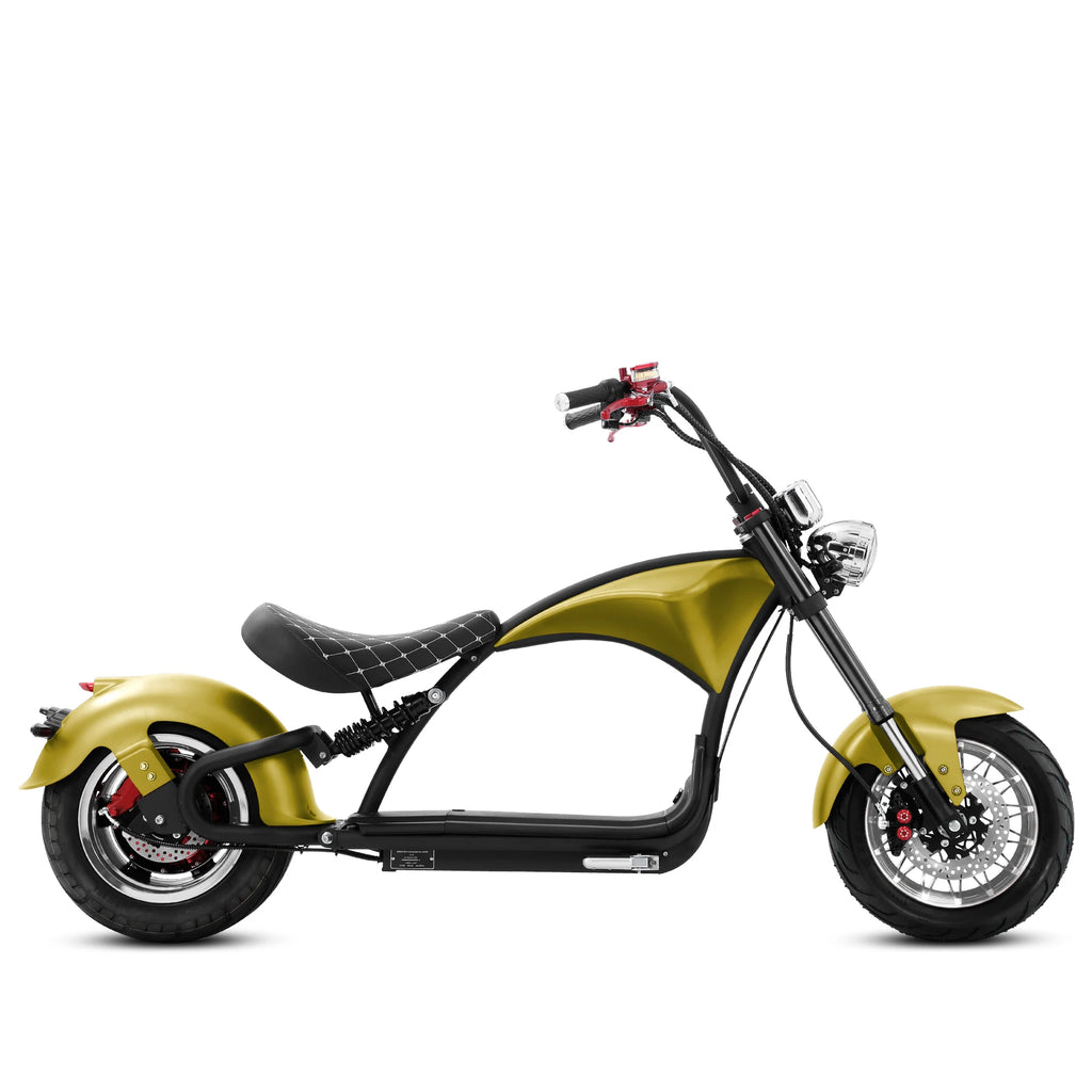 M1P Fat Tire Electric Citycoco Scooter - Yellow